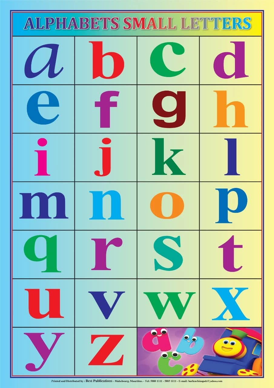 Small Letter abcd chart free download 